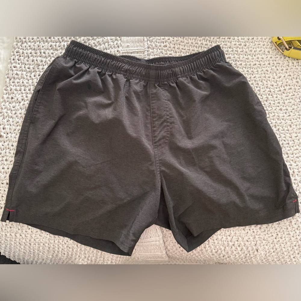 Men’s Chubbies Gray Swim Trunks with Red Details 5.5” Inseam